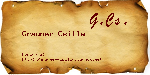 Grauner Csilla névjegykártya